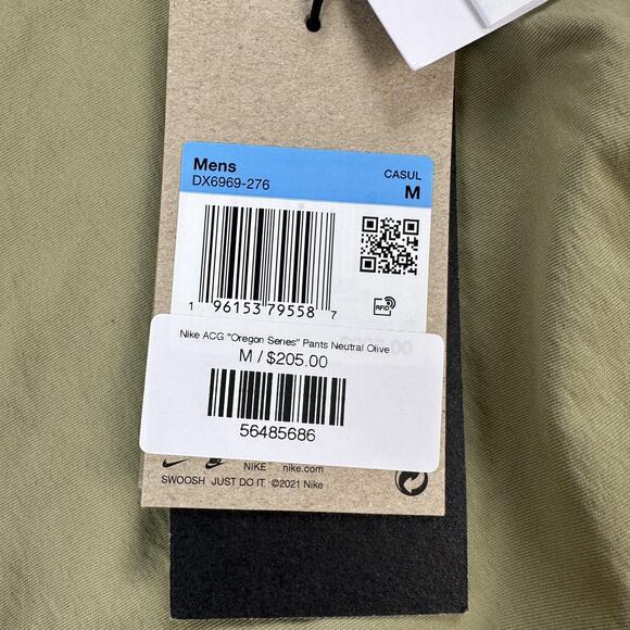 Nike ACG Oregon Series Pants Mens Medium Olive UPF 40+ Water Repel DX6969-276 - Picture 9 of 16